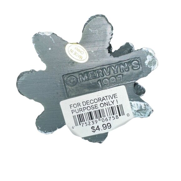 Vintage 1995 Village Square Pine Tree Covered in Snow Mervyns Christmas Holiday - Picture 6 of 6